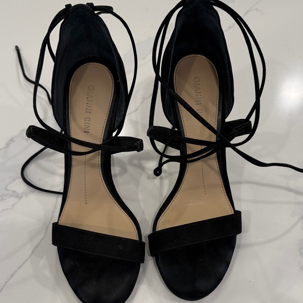 Gianni Bini Black Strappy Heels